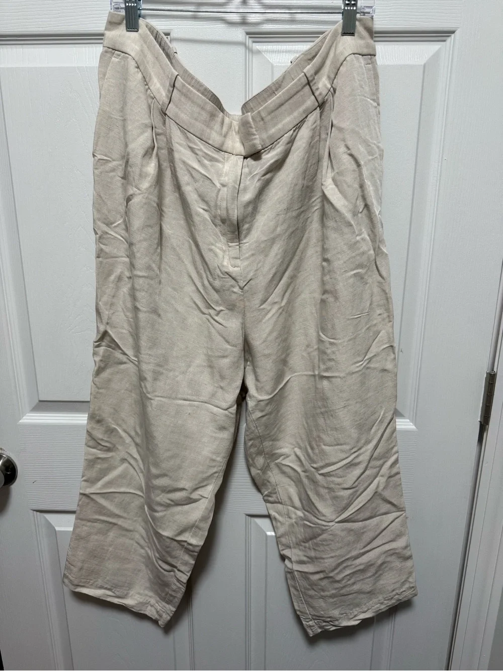 Women’s Linen Cream Casual Pants